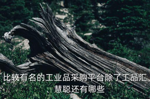 比較有名的工業(yè)品采購平臺(tái)除了工品匯、慧聰還有哪些
