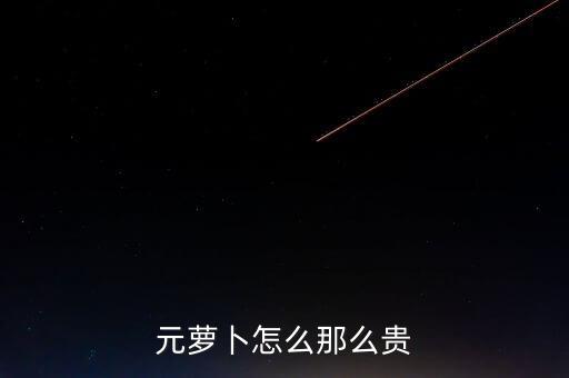 元蘿卜怎么那么貴