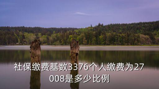 社保繳費基數(shù)3376個人繳費為27008是多少比例