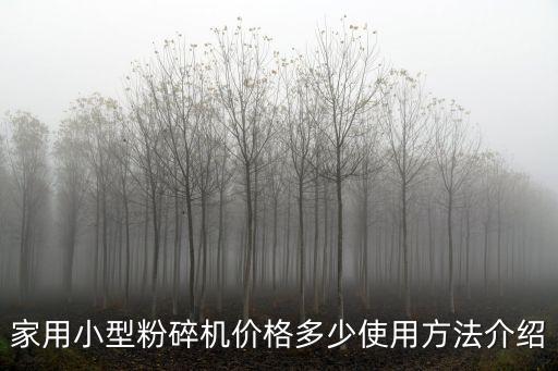 家用小型粉碎機(jī)價(jià)格多少使用方法介紹