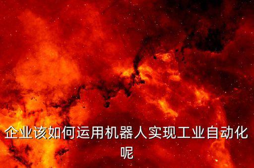 企業(yè)該如何運(yùn)用機(jī)器人實(shí)現(xiàn)工業(yè)自動(dòng)化呢