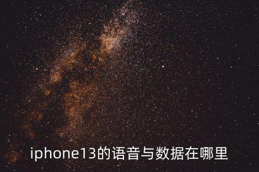 iphone13的語音與數(shù)據(jù)在哪里