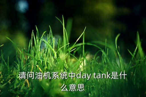 請(qǐng)問油機(jī)系統(tǒng)中day tank是什么意思