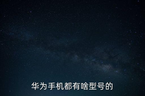 華為手機(jī)都有啥型號(hào)的