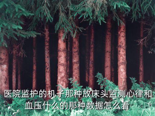 醫(yī)院監(jiān)護(hù)的機(jī)子那種放床頭監(jiān)測心律和血壓什么的那種數(shù)據(jù)怎么看