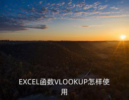 EXCEL函數(shù)VLOOKUP怎樣使用