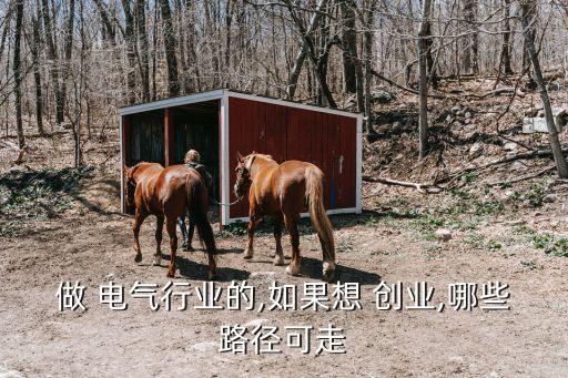 做 電氣行業(yè)的,如果想 創(chuàng)業(yè),哪些路徑可走