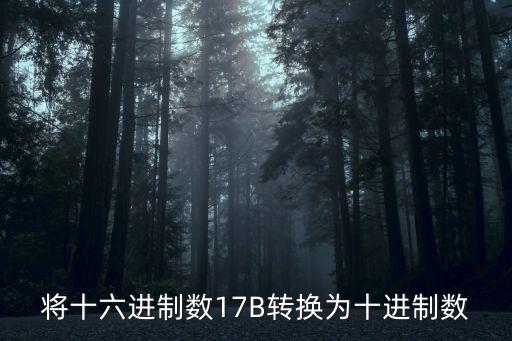 將十六進制數(shù)17B轉(zhuǎn)換為十進制數(shù)