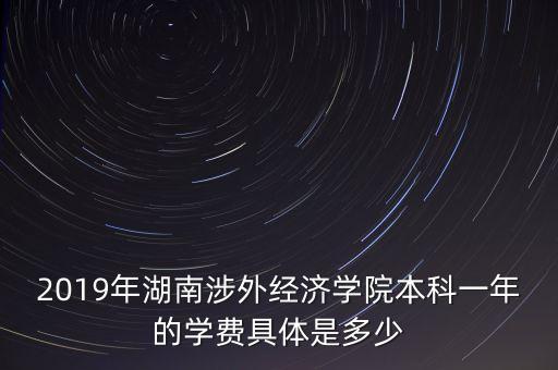 2019年湖南涉外經(jīng)濟(jì)學(xué)院本科一年的學(xué)費(fèi)具體是多少