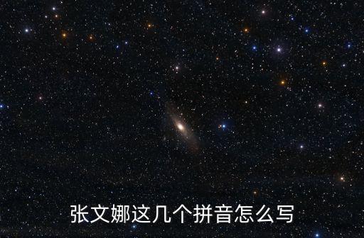 張文娜這幾個拼音怎么寫