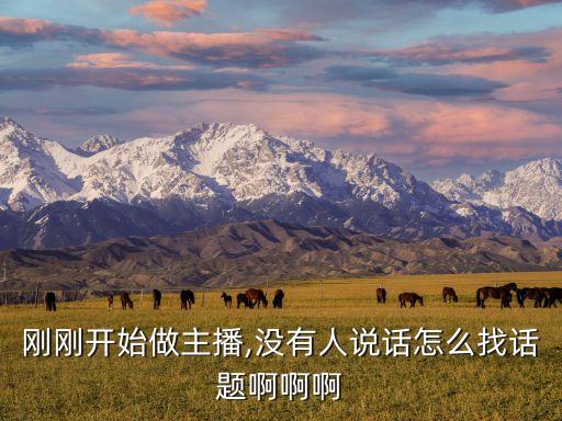 剛剛開始做主播,沒有人說話怎么找話題啊啊啊