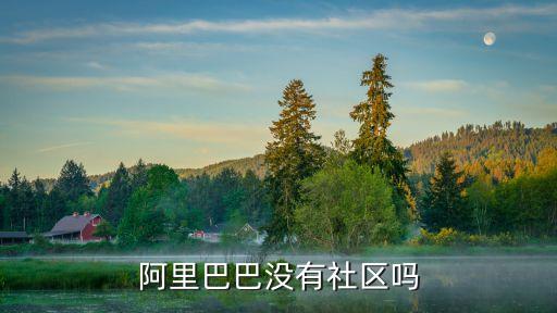 阿里巴巴沒有社區(qū)嗎