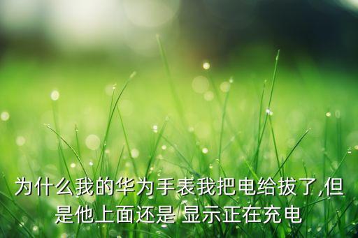 為什么我的華為手表我把電給拔了,但是他上面還是 顯示正在充電