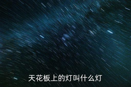 天花板上的燈叫什么燈