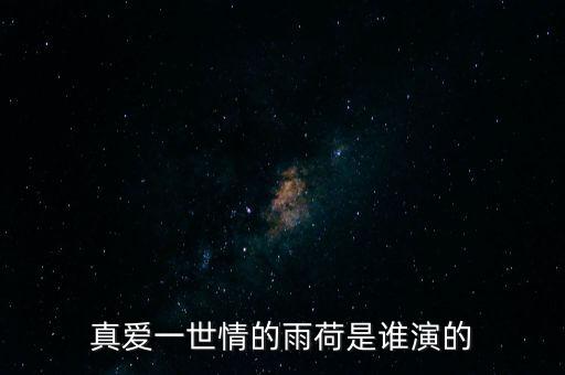 真愛一世情的雨荷是誰演的