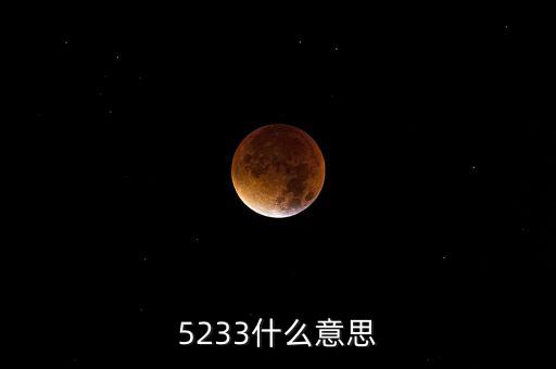 5233什么意思