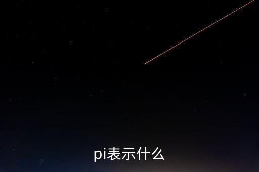 pi表示什么