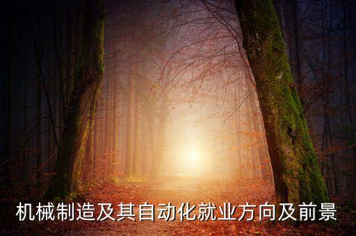 機械自動化專業(yè)就業(yè)前景,機械自動化專業(yè)就業(yè)前景怎么樣?