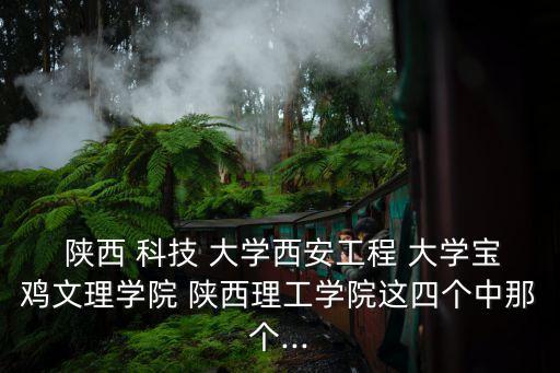  陜西 科技 大學(xué)西安工程 大學(xué)寶雞文理學(xué)院 陜西理工學(xué)院這四個(gè)中那個(gè)...