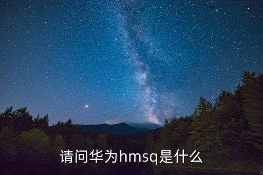 華為hms，請(qǐng)問華為hmsq是什么
