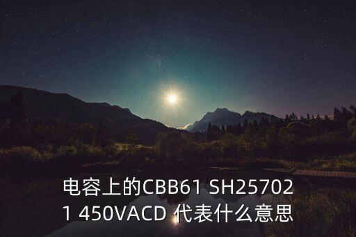 電容上的CBB61 SH257021 450VACD 代表什么意思
