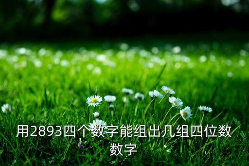 用2893四個數(shù)字能組出幾組四位數(shù)數(shù)字