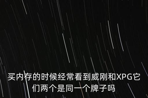買內(nèi)存的時(shí)候經(jīng)?？吹酵偤蚗PG它們兩個(gè)是同一個(gè)牌子嗎