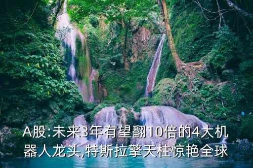 A股:未來3年有望翻10倍的4大機器人龍頭,特斯拉擎天柱驚艷全球