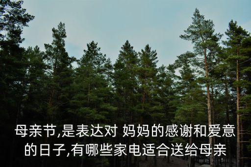 母親節(jié),是表達對 媽媽的感謝和愛意的日子,有哪些家電適合送給母親