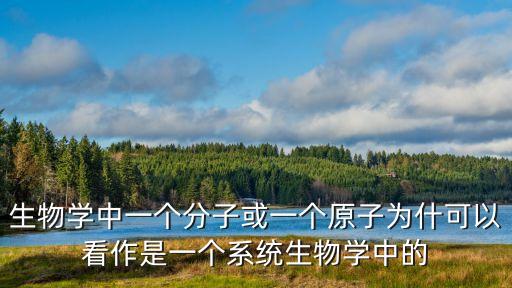系統(tǒng)解釋?zhuān)飳W(xué)中一個(gè)分子或一個(gè)原子為什可以看作是一個(gè)系統(tǒng)生物學(xué)中的