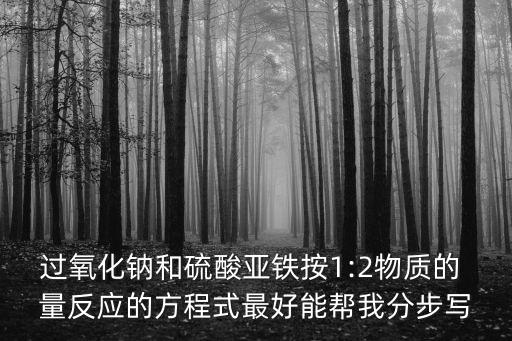 過氧化鈉和硫酸亞鐵按1:2物質(zhì)的 量反應(yīng)的方程式最好能幫我分步寫