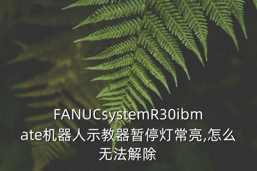 FANUCsystemR30ibmate機(jī)器人示教器暫停燈常亮,怎么無法解除