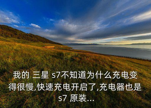 我的 三星 s7不知道為什么充電變得很慢,快速充電開啟了,充電器也是 s7 原裝...