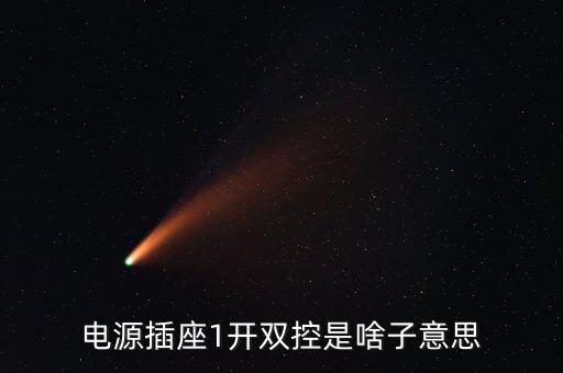 電源插座1開雙控是啥子意思