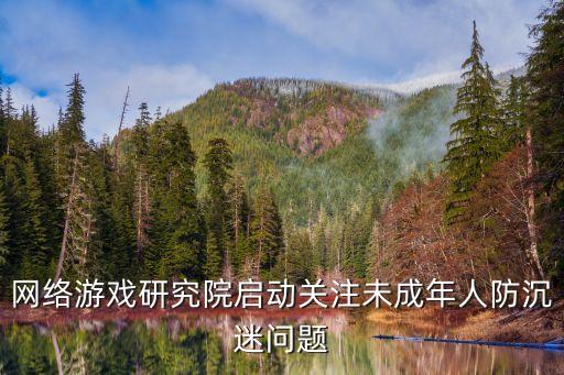 網(wǎng)絡(luò)游戲研究院啟動關(guān)注未成年人防沉迷問題