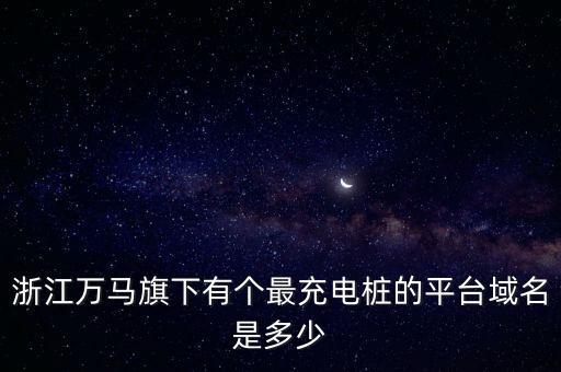 浙江萬馬旗下有個最充電樁的平臺域名是多少
