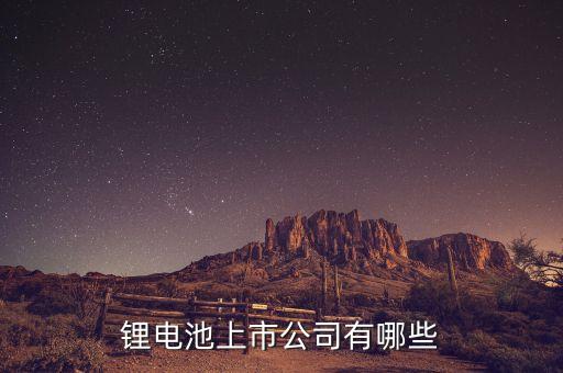 鋰電池上市公司有哪些