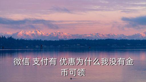微信支付有優(yōu)惠