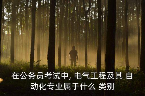 在公務員考試中, 電氣工程及其 自動化專業(yè)屬于什么 類別