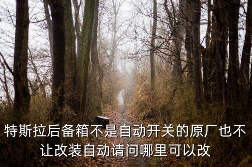 特斯拉后備箱不是自動開關的原廠也不讓改裝自動請問哪里可以改