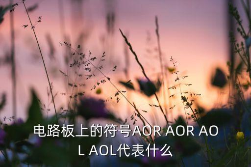 aor，電路板上的符號(hào)AOR AOR AOL AOL代表什么
