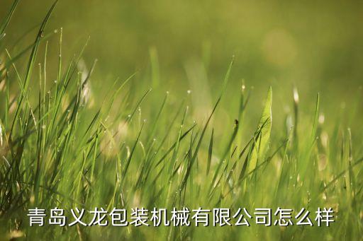青島義龍包裝機(jī)械有限公司怎么樣