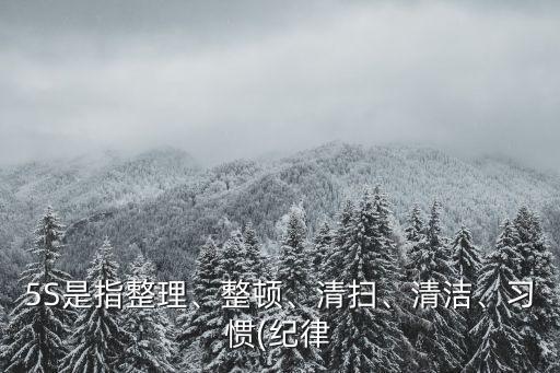 5S是指整理、整頓、清掃、清潔、習(xí)慣(紀(jì)律