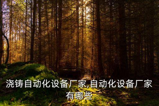 熔煉澆鑄自動化設備廠家,自動化設備廠家有哪些?