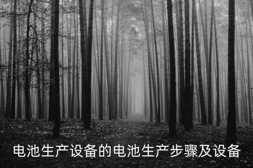 電池生產(chǎn)設(shè)備的電池生產(chǎn)步驟及設(shè)備