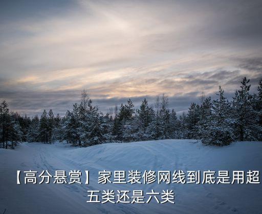 【高分懸賞】家里裝修網(wǎng)線到底是用超五類還是六類