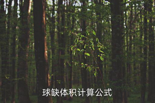 球缺體積計(jì)算公式