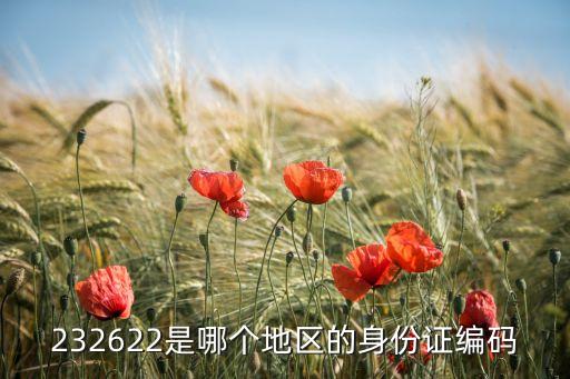 232622是哪個(gè)地區(qū)的身份證編碼