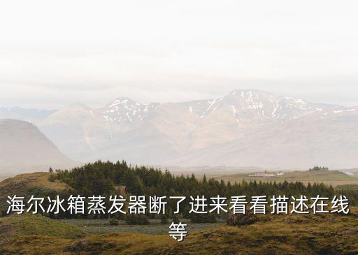 海爾冰箱蒸發(fā)器斷了進來看看描述在線等