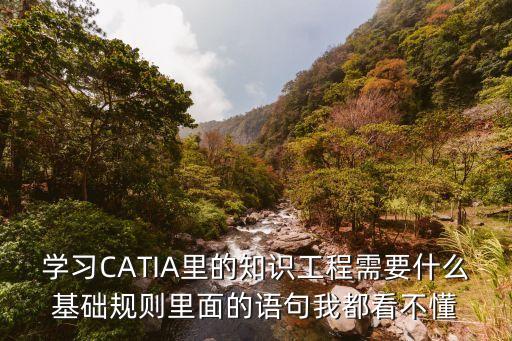 學(xué)習(xí)CATIA里的知識工程需要什么基礎(chǔ)規(guī)則里面的語句我都看不懂
